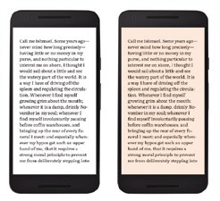 The color temperature on Google Play Books will shift according to the time of the day.