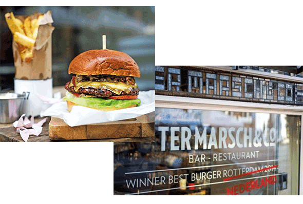 Make a stop at Ter Marsch & Co. for its De Burgeresse  and you can lay claim to having tasted the best burger in the whole of Netherlands.