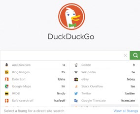 DuckDuckGo’s bangs feature lets you search on thousands of sites directly.