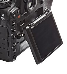 The D500 gains a tilt LCD that has
limited touch functionality.