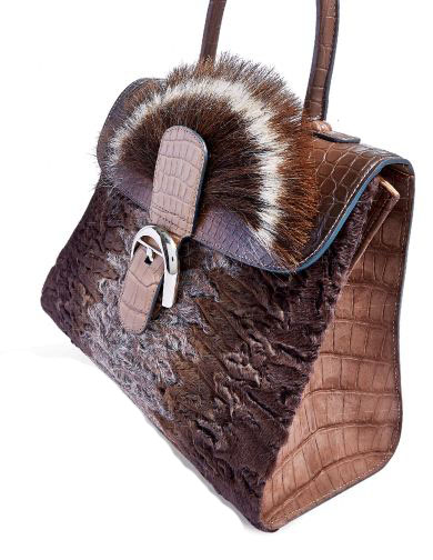 Astrakhan and Alligator
Brillant MM Wild Beast 
bag, Delvaux