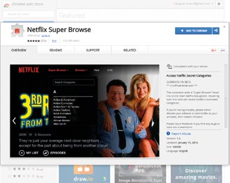 The Netflix Super Browse extension.