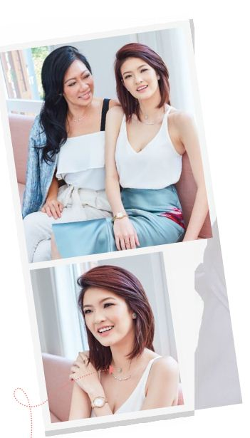 <b>On Angie</b>: Polyester top, $36.90,
Topshop. Satin skirt, $159, H&M.
Generation earrings, $299 (for a set
with necklace), Sparkling necklace,
$199, Gray necklace, Gray ring, $199,
Lovely Crystals Mini watch, $899, all
from Swarovski.
<b>On Patricia</b>: Brocade coat, $199,
polyester top, $34.95, cotton pants,
$59.90, all H&M. Gray necklace, $199,
Gray ring, $179, both Swarovski.