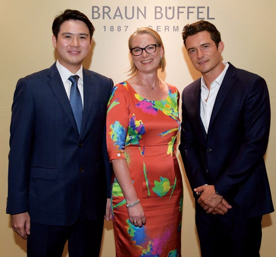 Daniel Chiang, Christiane Brunk and Orlando Bloom