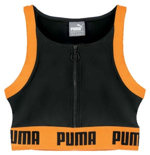 PUMA zip-up bra top, $54