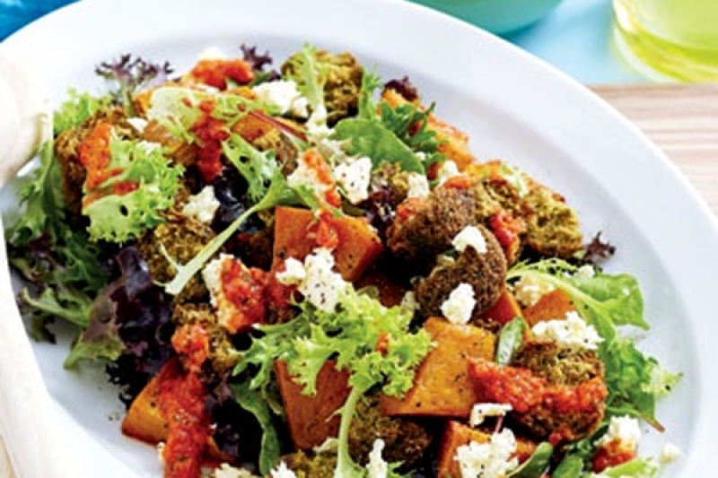 Falafel and Roast Pumpkin Salad
